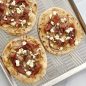 Flatbread pizzas baked on Prism sheet pan