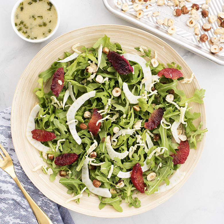 Arugula & Fennel Salad with Blood Oranges and Chive Vinaigrette