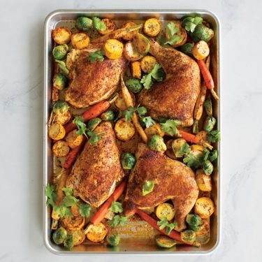 Visit Oven-Baked Curry Spiced Chicken and Vegetables Recipe