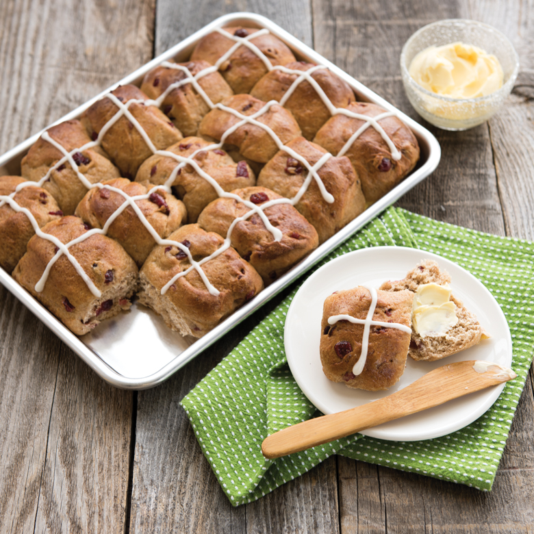 Cranberry Hot Cross Buns