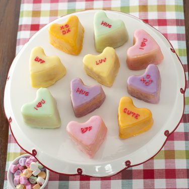 Visit Orange Heart Conversation Cakelets Recipe