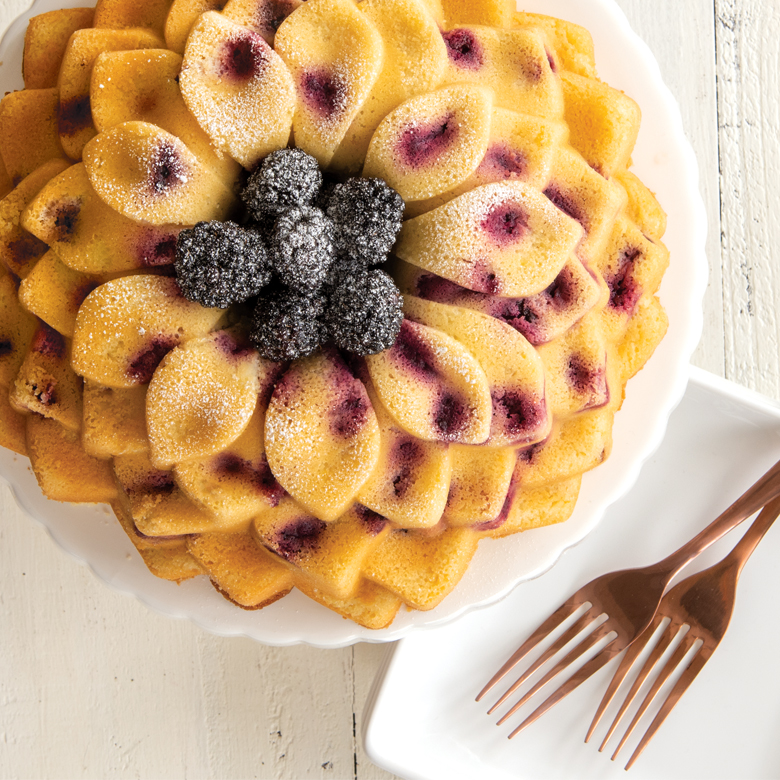 Gluten Free Blackberry Yogurt Bundt Cake