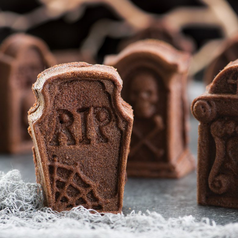 Chocolate Brandy and Coffee Tombstone Cakes