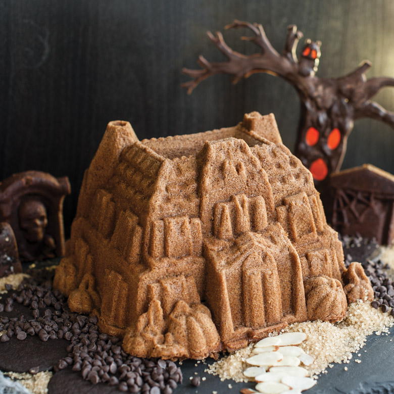 Spiced Rum Haunted House Cake - Nordic Ware