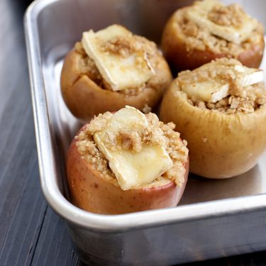 Baked Apples with Brie