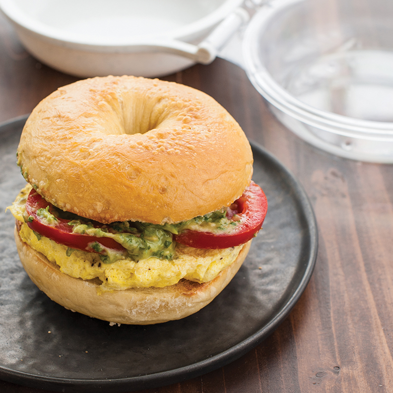 Egg Breakfast Sandwich with Avocado and Tomato
