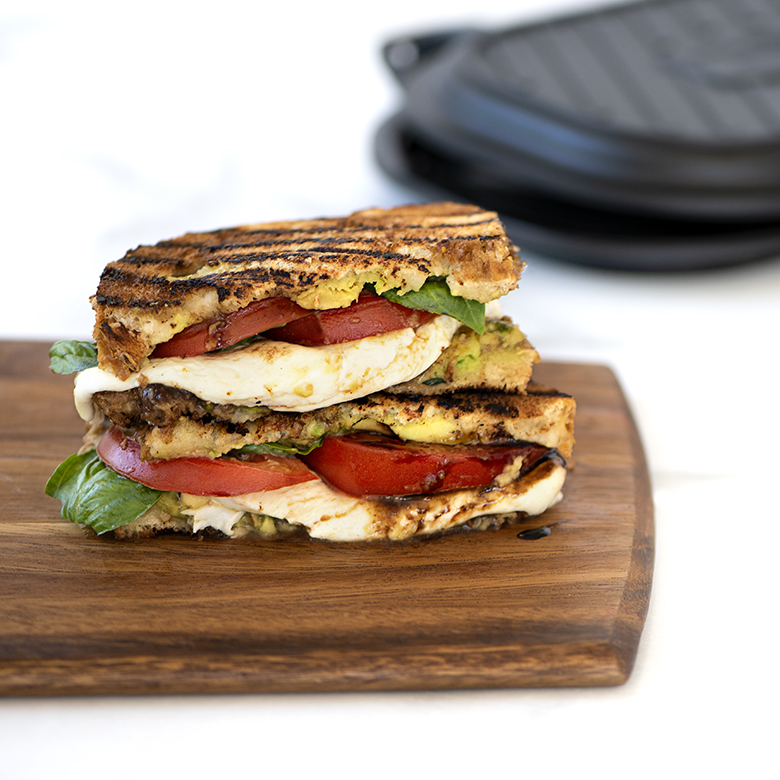 Grilled Avocado Caprese Panini