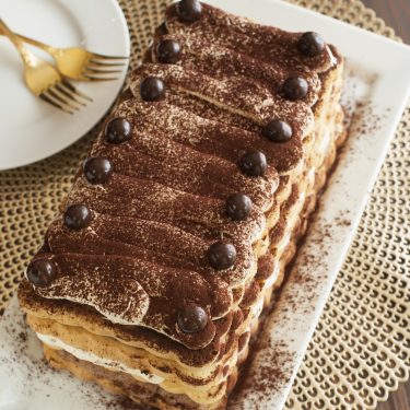 Chocolate Tiramisu Celebration Loaf Cake