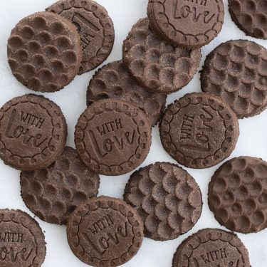 Chocolate Stamped Sugar Cookies (with variations)