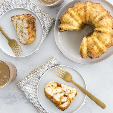 Visit Bundt® Biscuit Egg Bake with Sun-Dried Tomatoes and Ham Recipe