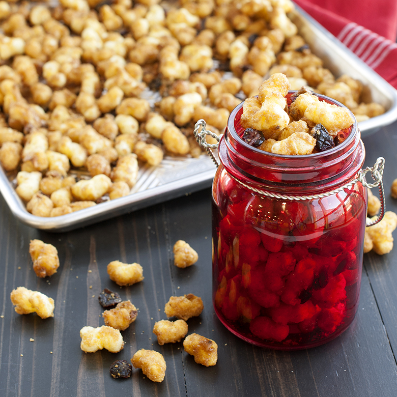 Baked Holiday Caramel Puffcorn