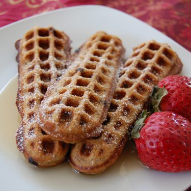 Pumpkin Spice Chocolate Chip Waffle Dippers