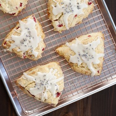 Visit Strawberry Scones with Lavender Lemon Glaze Recipe