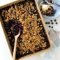 Nonstick High-Sided Oven Crisp Baking Tray , Pan with baked cobbler