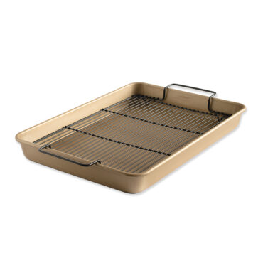 Nonstick High-Sided Oven Crisp Baking Tray , Side View