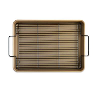 Nonstick High-Sided Oven Crisp Baking Tray  Whitesweep, Top View