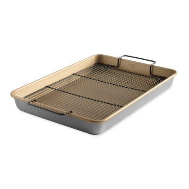 Nonstick High-Sided Oven Crisp Baking Tray , Side View