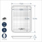 Naturals® Quarter Sheet with Oven-Safe Nonstick Grid, dimensional image