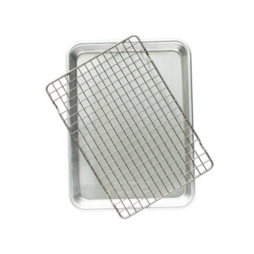 Naturals® Quarter Sheet with Oven-Safe Nonstick Grid, white sweep