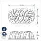 Dimensional Drawing 75th Anniversary Braided Loaf Pan