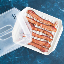 Shoppers Love This Microwavable Bacon Rack That Produces Crispy Strips Without the Mess