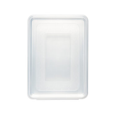 Nordic Ware aluminum half sheet baking pan with clear plastic storage lid, natural silver finish