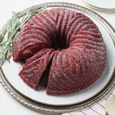 Red Velvet Bundt Cake with Cream Cheese Filling