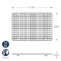 Dimensional Drawing of Quarter Sheet Cooling Grid