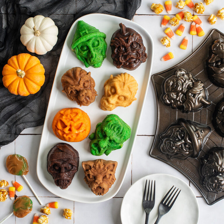 Monster Mask Cakelet Pan | Halloween Baking Pans | Mini Cake Pans ...