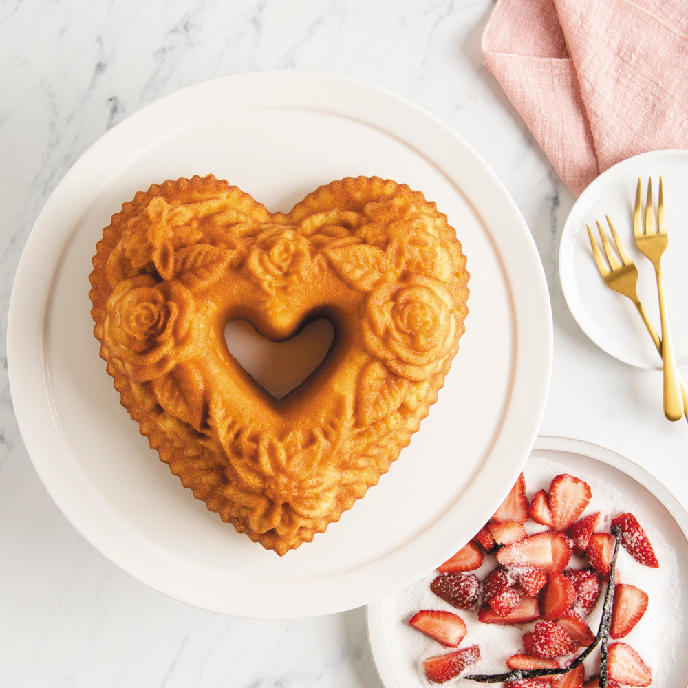 Floral Heart Bundt® Pan View 2