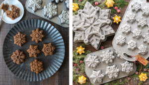Wintery Snowflake Cakelets - Friday is Cake Night