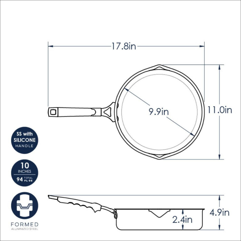 Verde Ceramic Nonstick 10” Skillet Nordic Ware