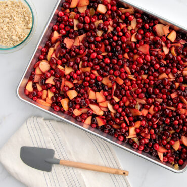Big Batch Pan with cranberries and apples