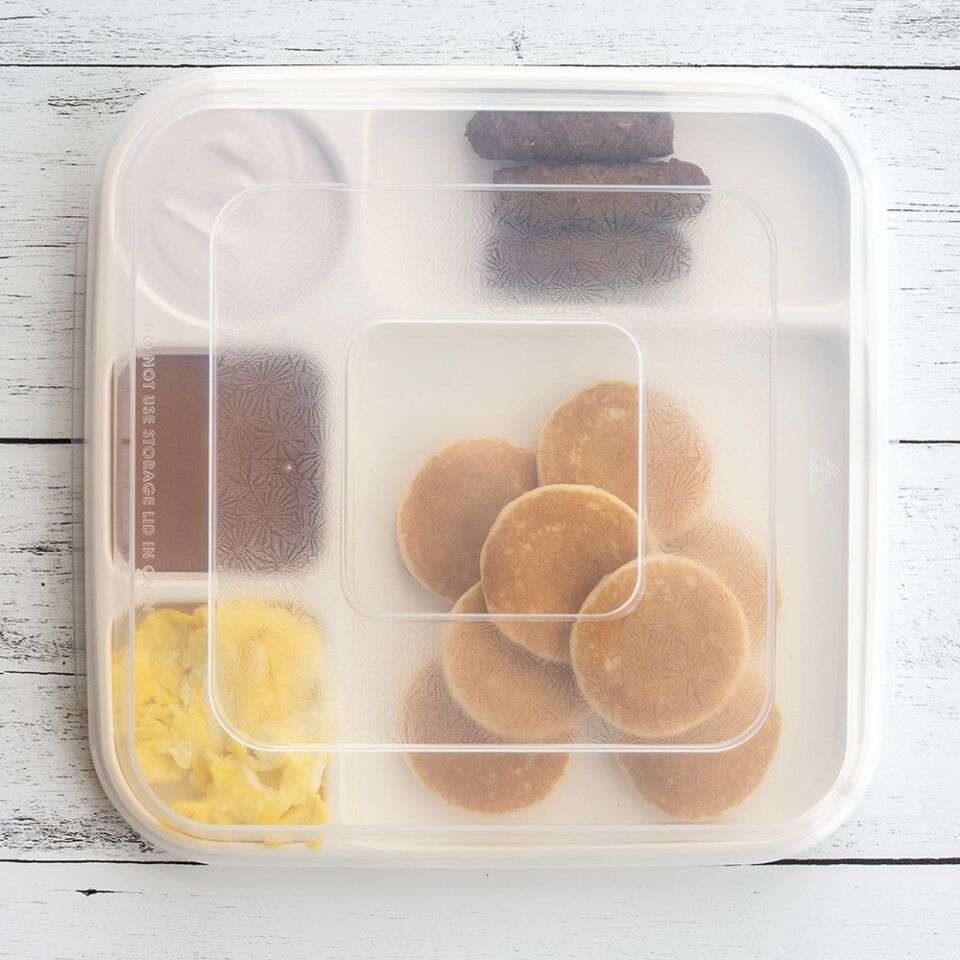 Divided Dinner Tray with Lid Microwave Dinnerware Nordic Ware