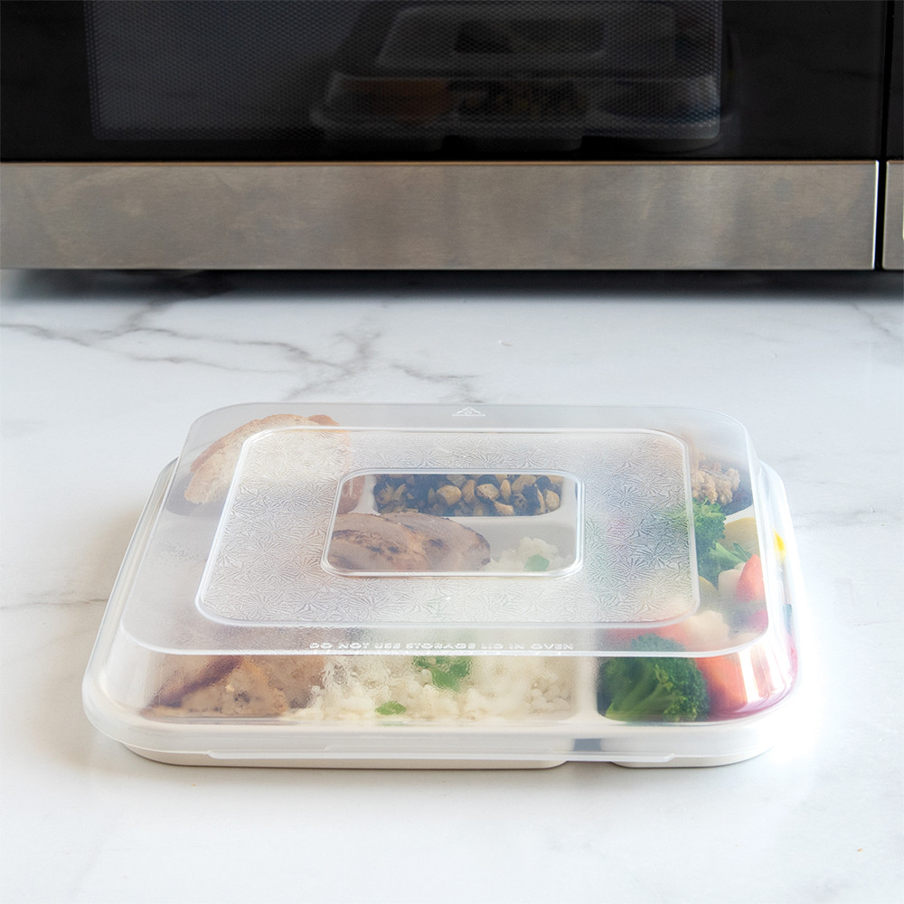 8\" Square Heavy Duty Aluminum Container With Lid