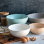 baking with prep and serve bowls