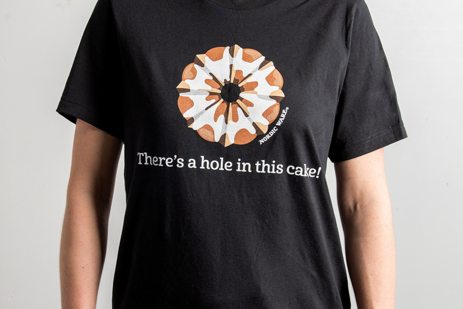 Person wearing a Bundt t-shirt. 