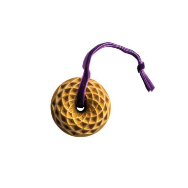 Nordic Ware miniature bundt pan ornament, gold with detailed fluted ridges