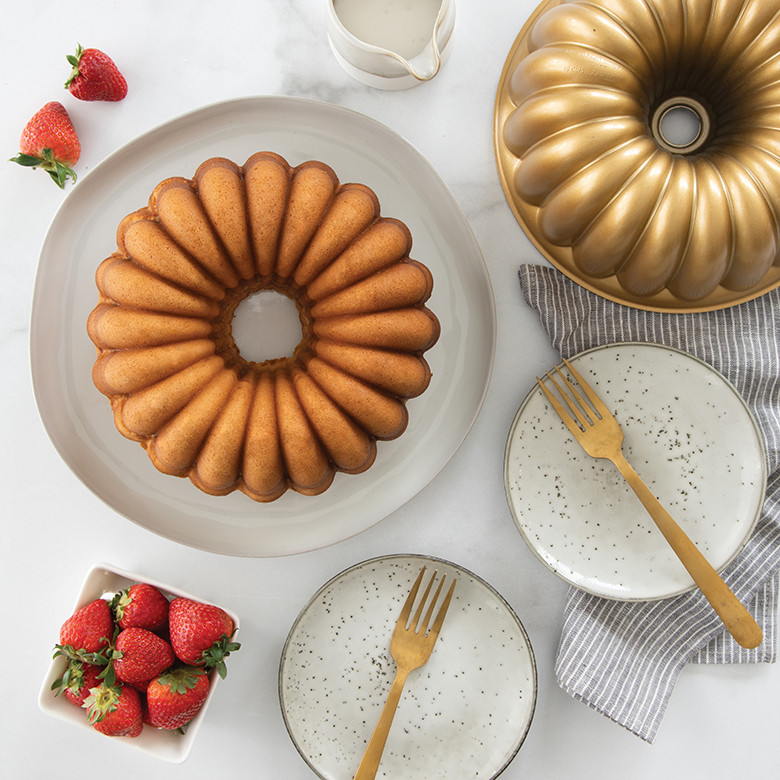 Elegant Party Bundt® Pan, Translucent Bundt Cake and Lemon Cake Mix