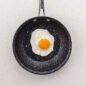 Basalt Ceramic Nonstick 8 inch skillet with a cooked egg