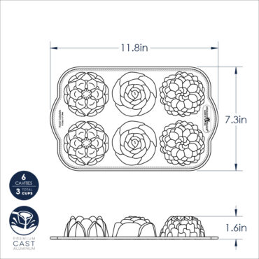 Floral Cakelet Dimensional Drawing Image