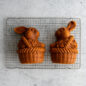 Baked Bunny in a Basket 3D Cake, in halves on rack