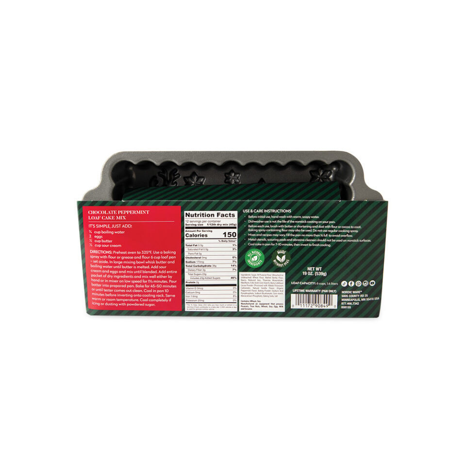 Santa Sleigh Loaf & Chocolate Peppermint Cake Mix Nordic Ware