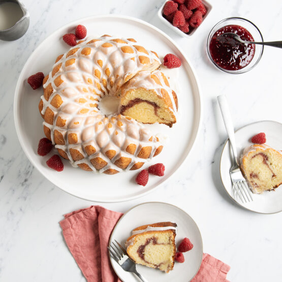 Visit Almond Bundt Cake with Raspberry Filling Recipe