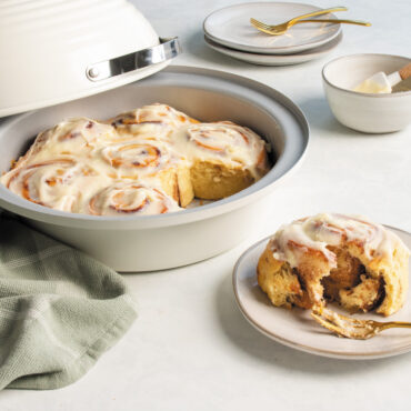 Image of Cinnamon rolls baked in Nordic Ware's bread baker
