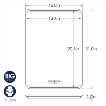 Big Sheet Pan dimensional drawing