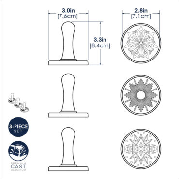 Cookie Stamp Set Starry Night dimensional drawing