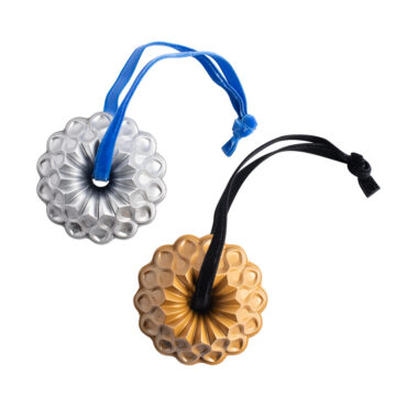 Crown Ornament Bundt, Silver and Gold