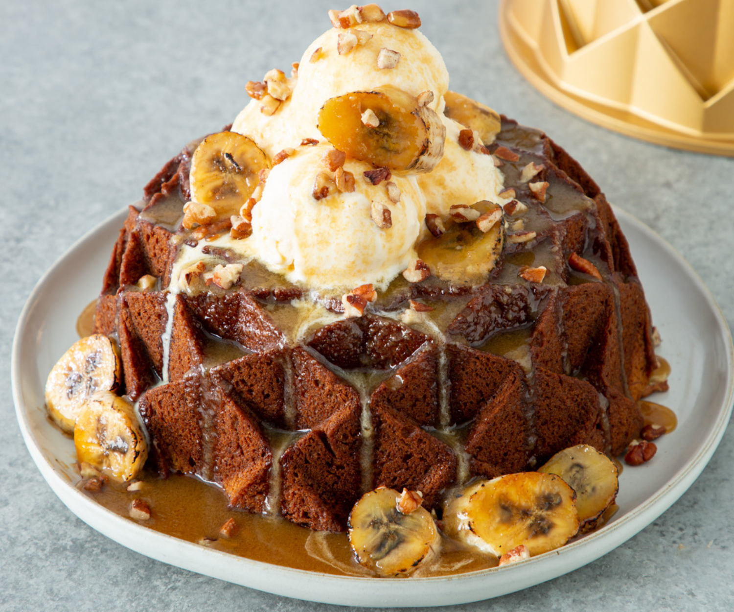 Bananas Foster Bundt Cake created by Bake From Scratch magazine as part of the Bundt of the Month recipe collection.