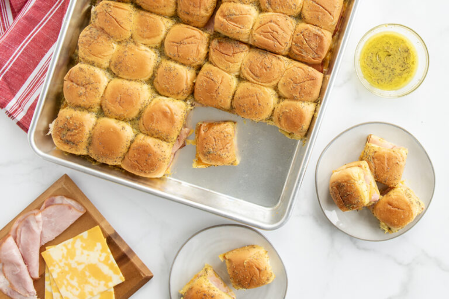 Big Batch Baked Ham and Cheese Sliders